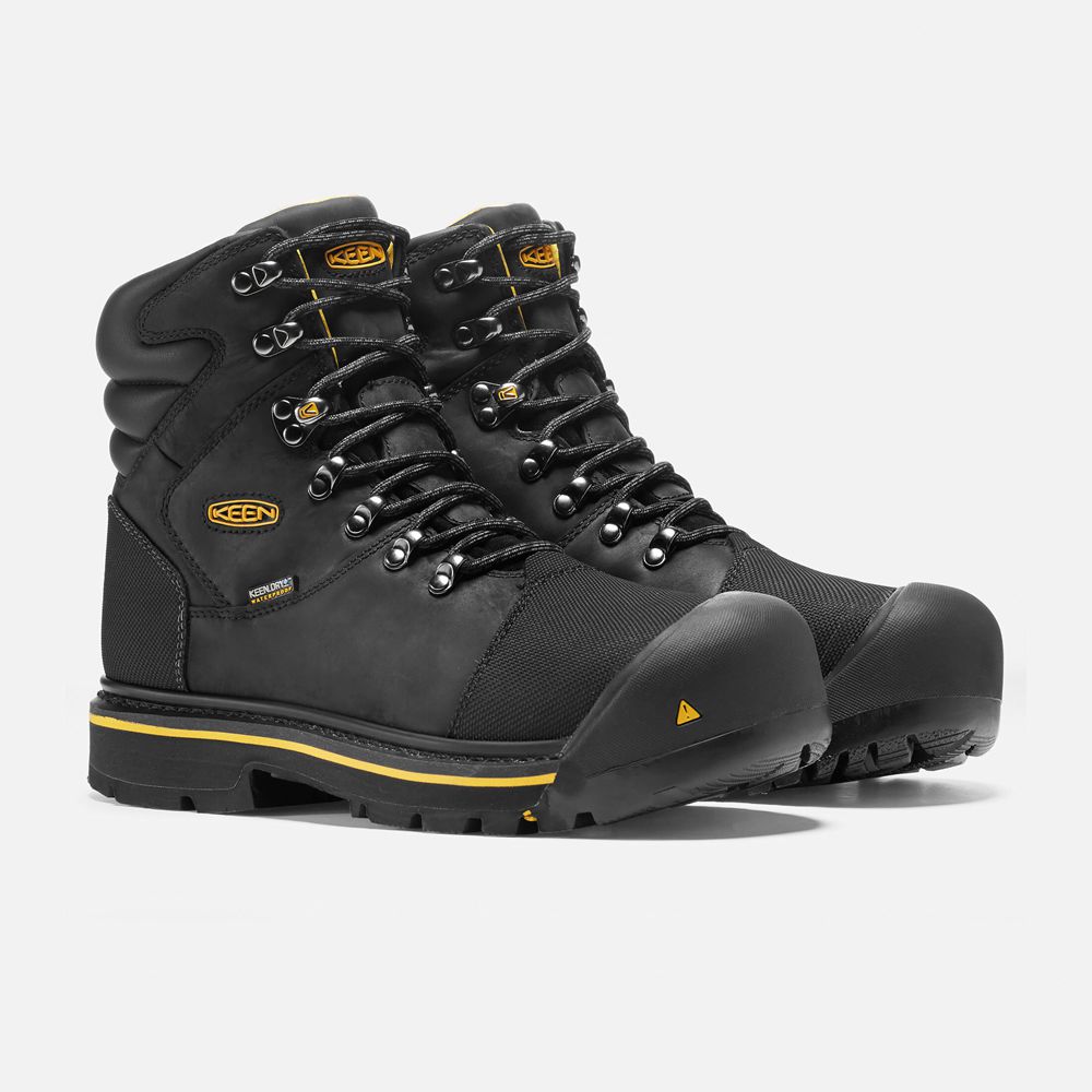 Botas de Trabajo Keen Mexico Negros - Hombre Milwaukee Waterproof (Steel Toe) - FG5703819